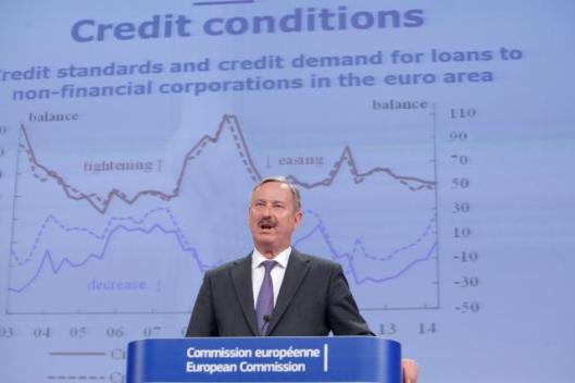 Siim Kallas, Vice-President of the European Commission in charge of Transport and Economic and Monetary Affairs and the Euro (pro term), gave a press conference on the 2014 spring economic forecast... Inflation was expected to remain low, both in the EU (1.0% in 2014, 1.5% in 2015) and in the euro area (0.8% and 1.2%). (EC Audiovisual Services 05/05/2014).